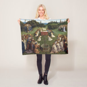 Ghent Altarpiece(detail), Van Eyck Brothers Fleece Blanket