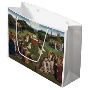 Ghent Altarpiece(detail), Van Eyck Brothers Large Gift Bag