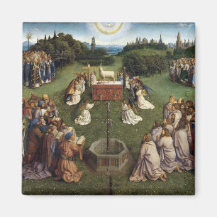 Ghent Altarpiece(detail), Van Eyck Brothers Magnet