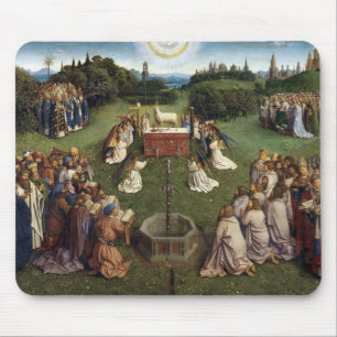 Ghent Altarpiece(detail), Van Eyck Brothers Mouse Mat