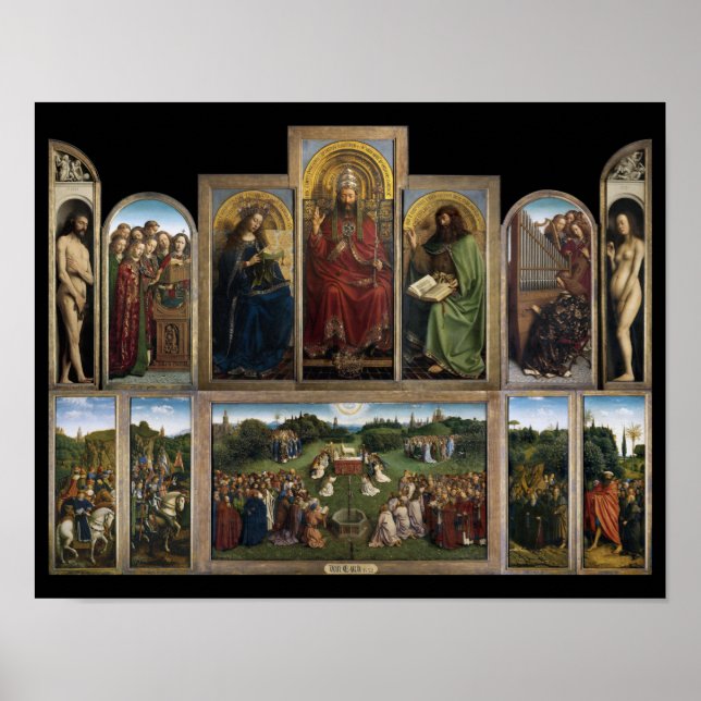 Ghent Altarpiece, Van Eyck Brothers Poster (Front)