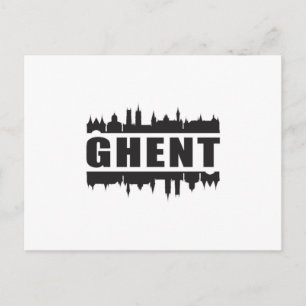Ghent Belgium City Skyline Cityscape Travel Gift Postcard