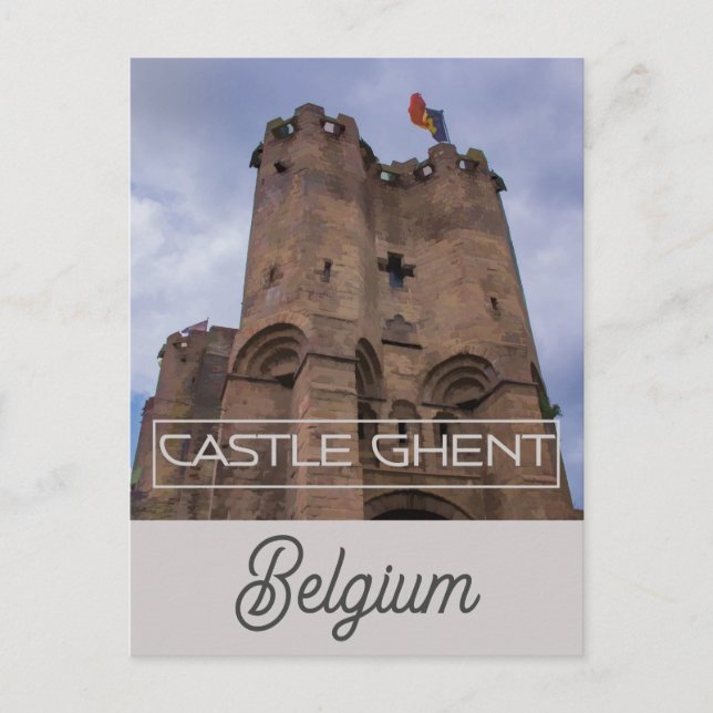 Ghent Belgium Gravensteen Castle Travel Photo Postcard (Front)