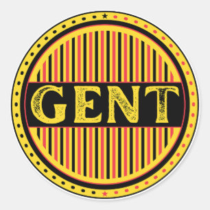 Ghent City Pride Emblem – Belgian Identity Classic Round Sticker