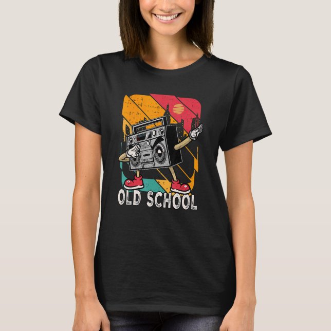 Ghetto Blaster 80's 90's Hip Hip Dabbing Old Schoo T-Shirt (Front)