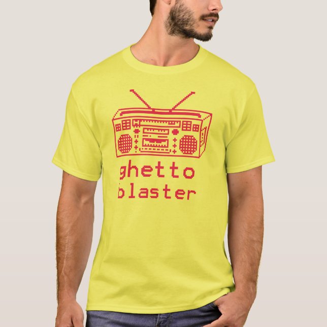 ghetto blaster 8bit t-shirt (Front)