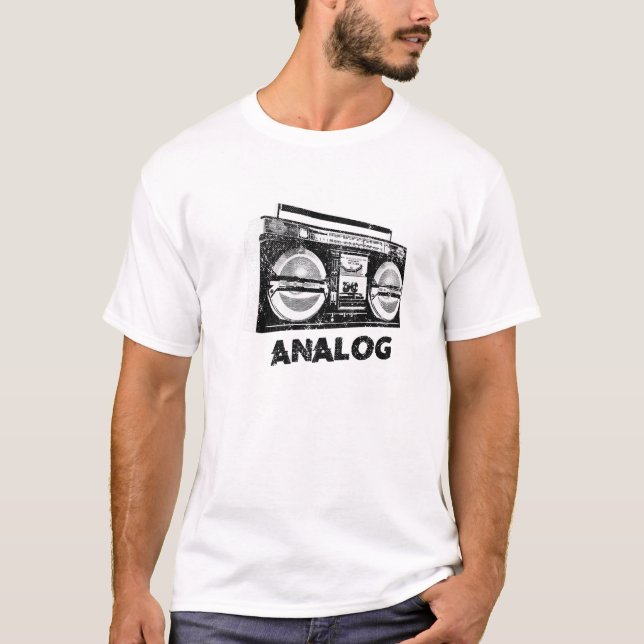 Ghetto Blaster Boombox Radio Hip Hop Analogue Musi T-Shirt (Front)