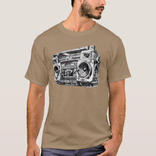 Ghetto Blaster Hip Hop 80s 90s Street Gangster Rap T-Shirt