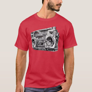 Ghetto Blaster Hip Hop 80s 90s Street Gangster Rap T-Shirt