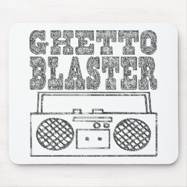 Ghetto Blaster-Mousepad Mouse Mat (Front)