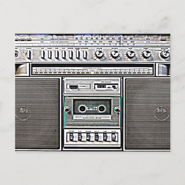 GHETTO BLASTER POSTCARD (Front)