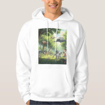 Ghibli art on hoodie