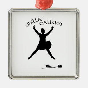 Ghillie Callum - Scottish Sword Dancer Metal Tree Decoration