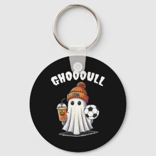Ghoooal Soccer Ghost Halloween Funny Soccer Hallow Key Ring