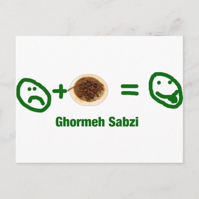 Ghormeh Sabzi Postcard (Front)