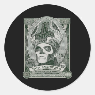 Ghost €“ Papa Cash Classic Round Sticker