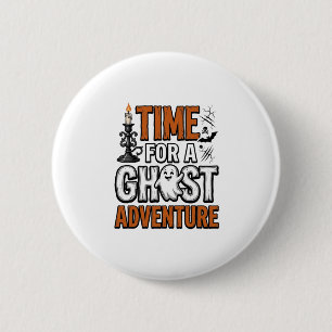 Ghost Adventure Halloween Vintage Typography Desig 6 Cm Round Badge
