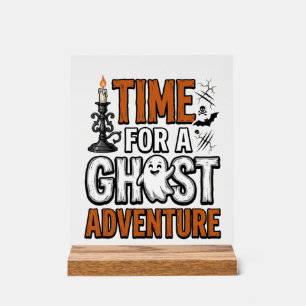Ghost Adventure Halloween Vintage Typography Desig Acrylic Sign