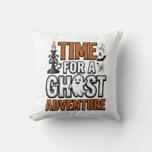 Ghost Adventure Halloween Vintage Typography Desig Cushion