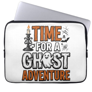 Ghost Adventure Halloween Vintage Typography Desig Laptop Sleeve