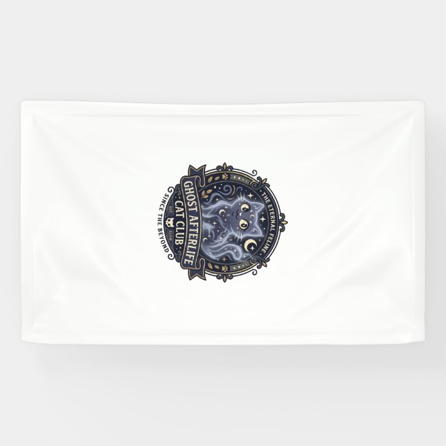 Ghost Afterlife Cat Cat Dad Gift Idea - Ghost Afte Banner (Horizontal)