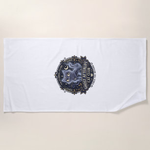 Ghost Afterlife Cat Cat Dad Gift Idea - Ghost Afte Beach Towel