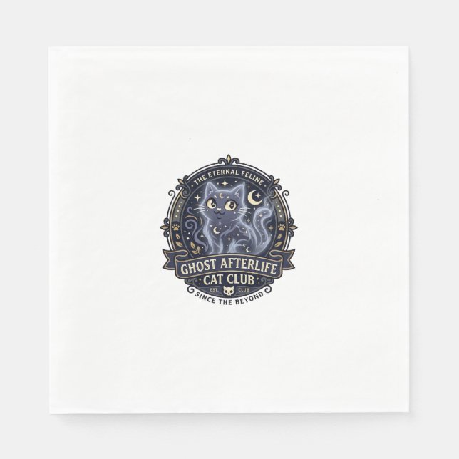 Ghost Afterlife Cat Cat Dad Gift Idea - Ghost Afte Napkin (Front)