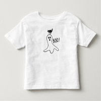 Ghost and Black Cat Halloween Cute