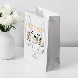 Ghost and Cocktails Boos and Booze Halloween Party Small Gift Bag