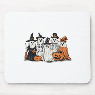 Ghost And Friends In Costumes Fall Season Hallowee Mouse Mat