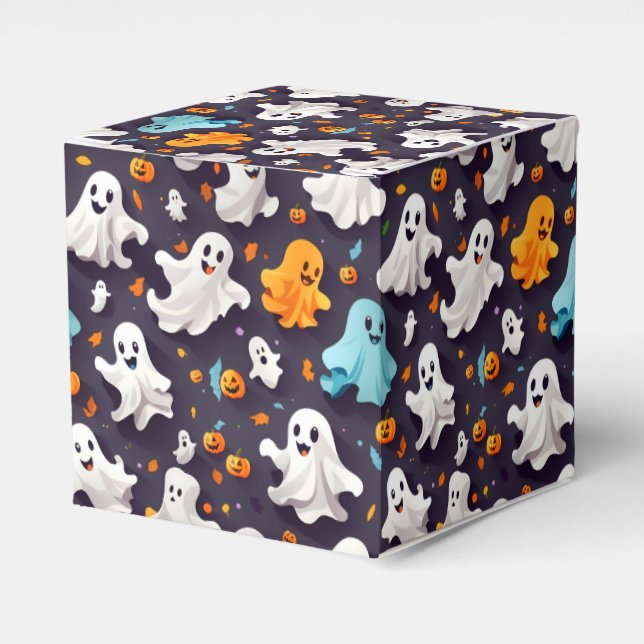 Ghost and Pumpkins Favour Box (Front Side)