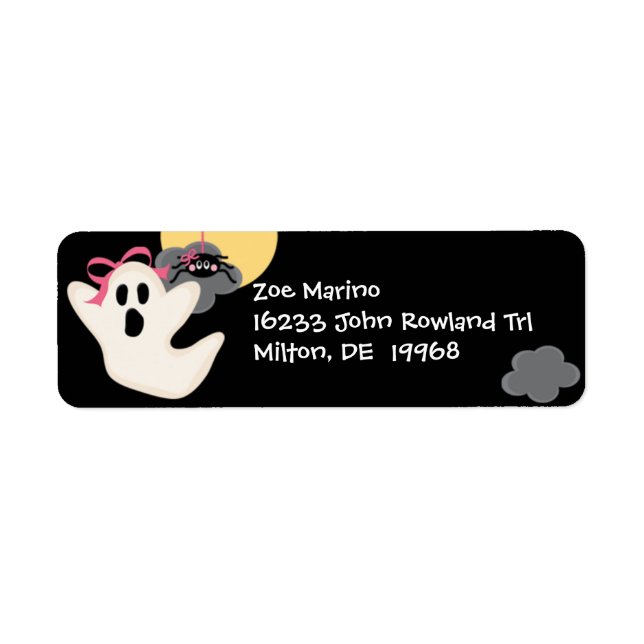 Ghost and Spider Return Address Labels (Front)