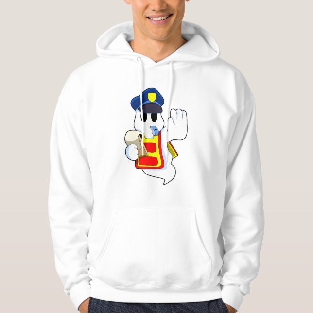 Ghost as Police officer with Whistle Hoodie (Front)