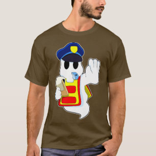 Ghost As Police Officer With Whistle  T-Shirt