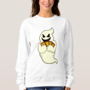 Ghost at Poker with Poker cards Sweatshirt