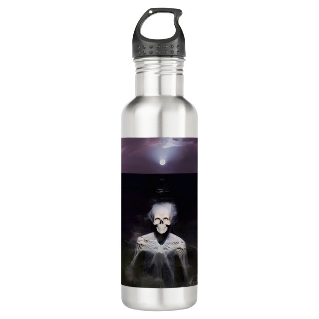 Ghost at Sea - Oil Painting 710 Ml Water Bottle (Front)