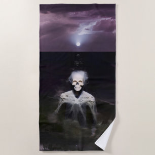 Ghost at Sea - Oil Painting Beach Towel