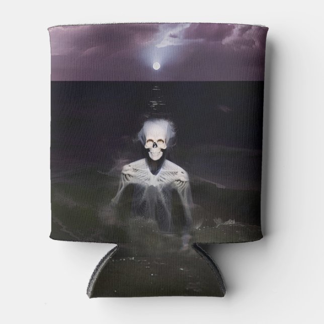 Ghost at Sea - Oil Painting Can Cooler (Front)