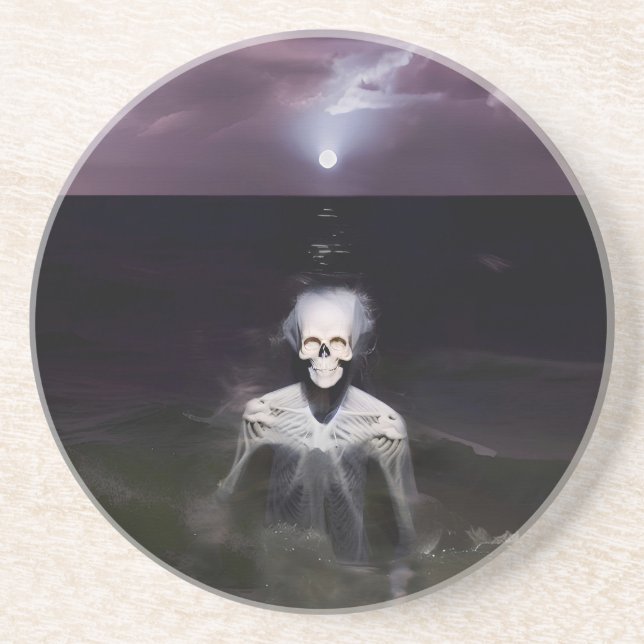 Ghost at Sea - Oil Painting Coaster (Front)