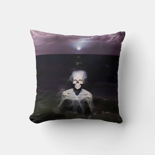Ghost at Sea - Oil Painting Cushion (Front)