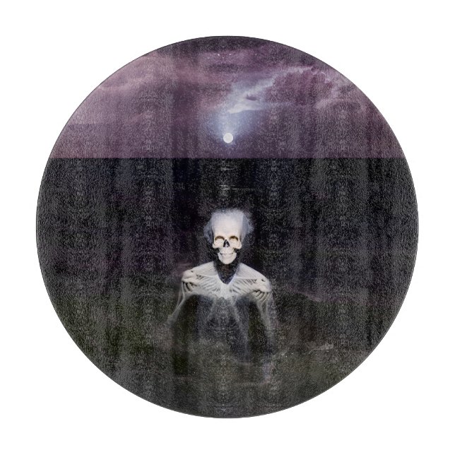 Ghost at Sea - Oil Painting Cutting Board (Front)