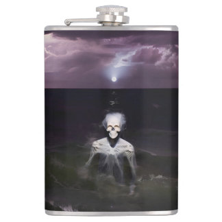 Ghost at Sea - Oil Painting Hip Flask
