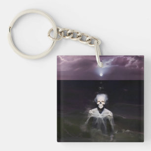 Ghost at Sea - Oil Painting Key Ring