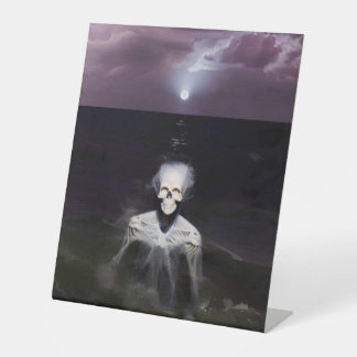 Ghost at Sea - Oil Painting Pedestal Sign