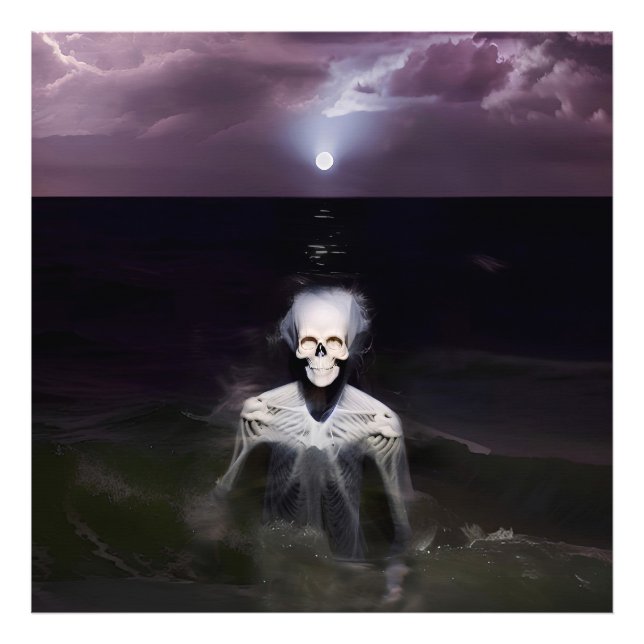 Ghost at Sea - Oil Painting Photo Print (Front)