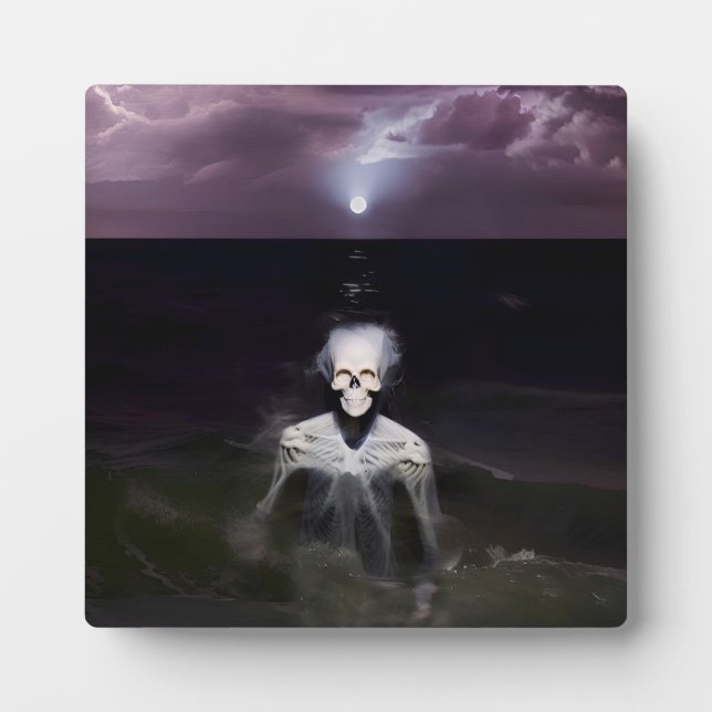 Ghost at Sea - Oil Painting Plaque (Front)