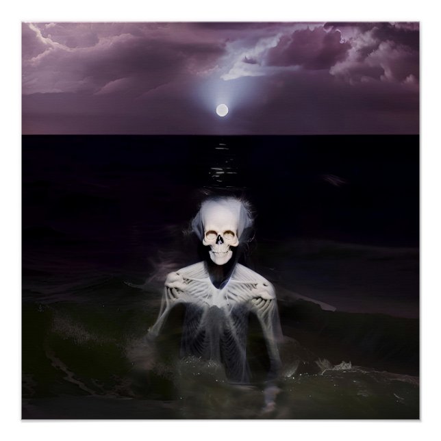 Ghost at Sea - Oil Painting Poster (Front)