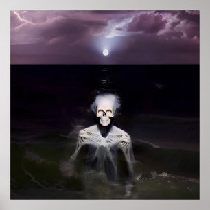 Ghost at Sea - Oil Painting Poster