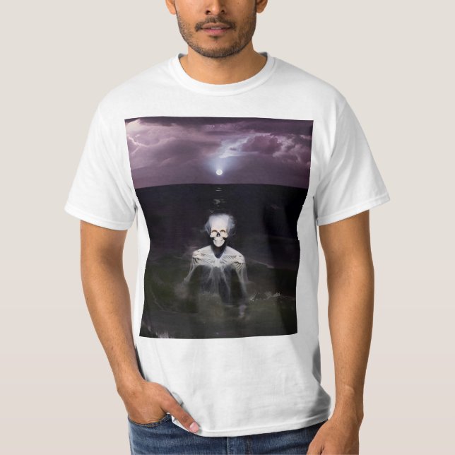 Ghost at Sea - Oil Painting T-Shirt (Front)