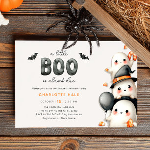 Ghost Baby Shower A Little Boo Halloween  Invitation